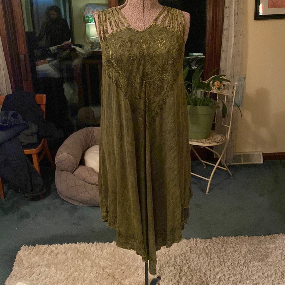 Pam’s collection free size green dress